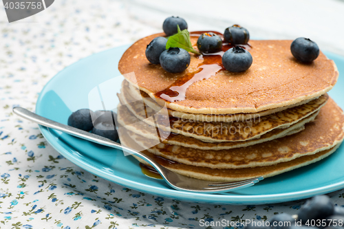 Image of Pancakes with fresh blackberries