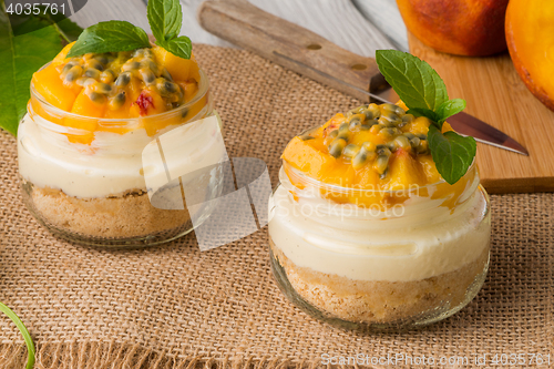 Image of Desert with yogurt and passion fruit