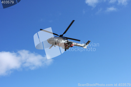 Image of helicopter flying