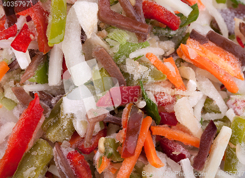 Image of Frozen Chinese mix vegetables with black fungus mushrooms strips