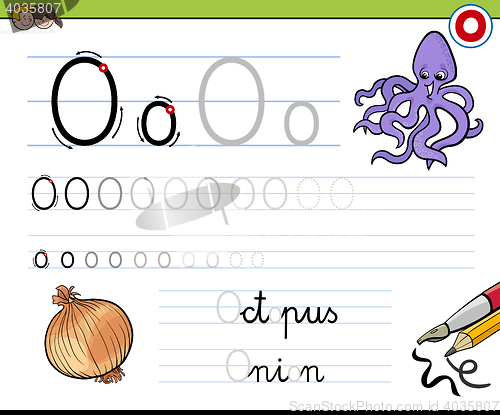 Image of how to write letter o