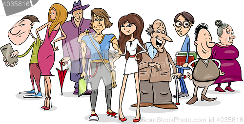 Image of people group cartoon illustration