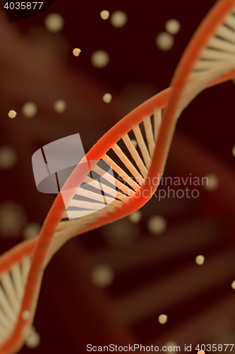 Image of DNA chain macroshot. 