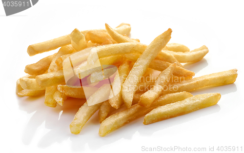 Image of french fries on white background