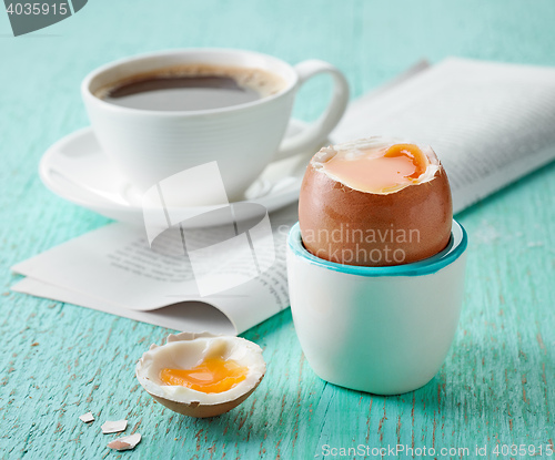 Image of freshly boiled breakfast egg