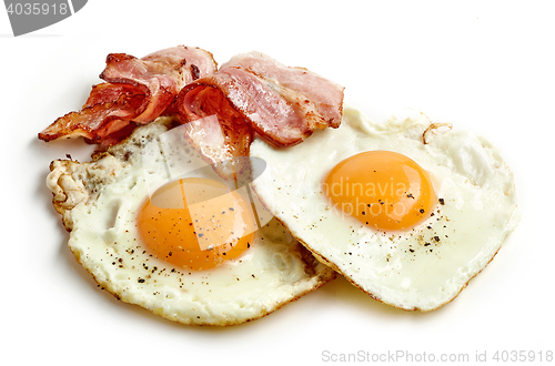 Image of fried eggs and bacon