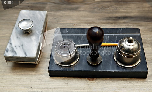 Image of Paper weight and inkstand