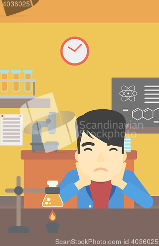 Image of Student working at laboratory class.