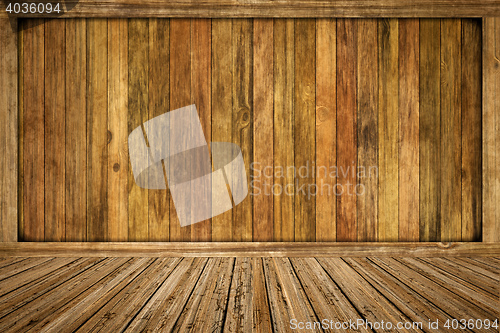 Image of empty wooden room