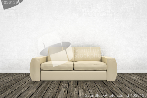 Image of old room with a sofa