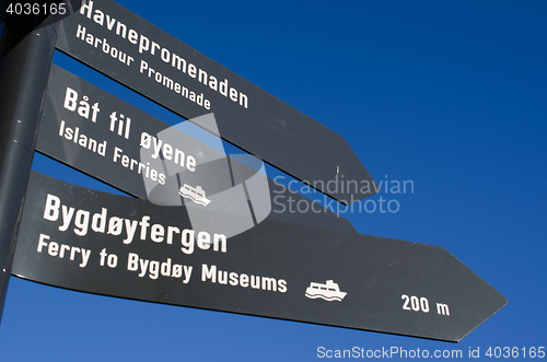 Image of Sign with Bygdøyfergen
