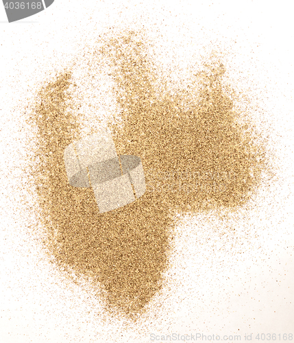 Image of sand on white