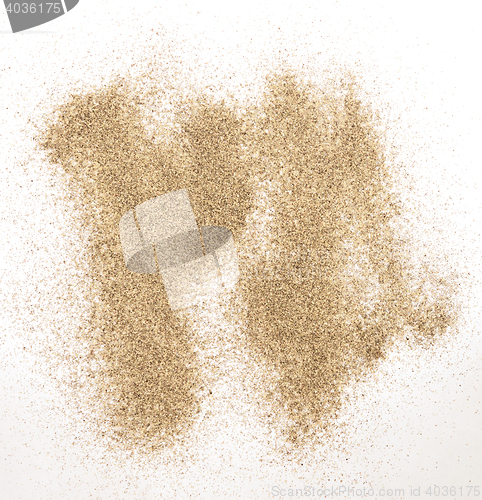 Image of sand on white