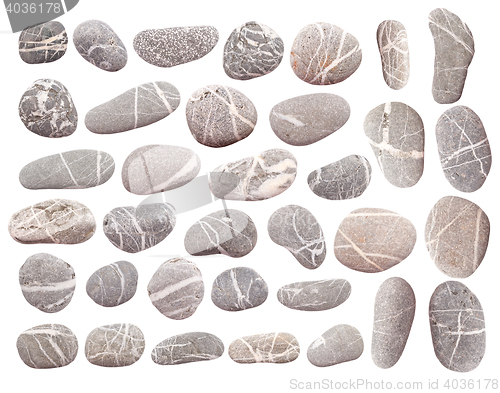 Image of pebbles on white