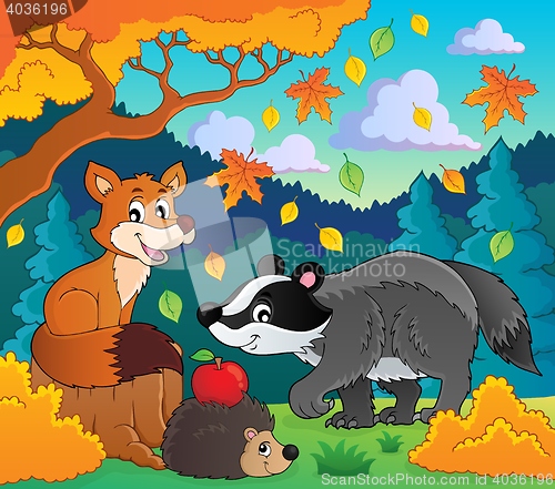 Image of Forest wildlife theme image 1