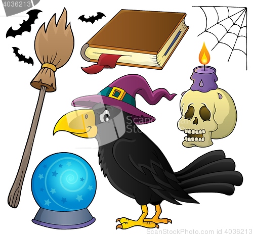 Image of Witch crow theme set 1