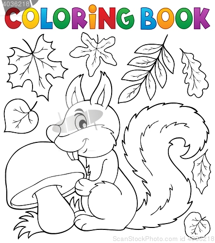 Image of Coloring book squirrel theme 2