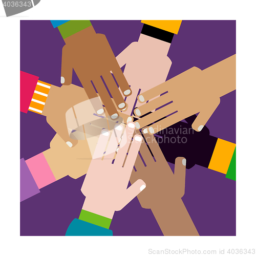 Image of diversity hands together