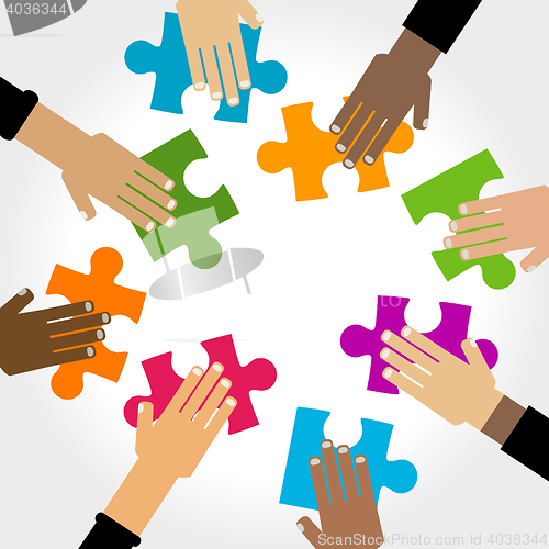 Image of diversity hands puzzle 