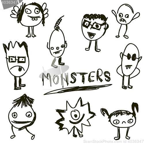 Image of doodled monsters