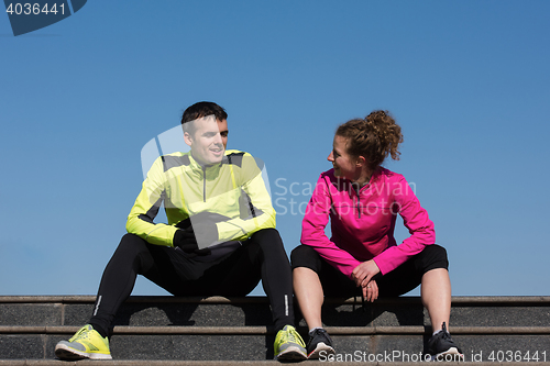 Image of congratulate and happy to finish morning workout