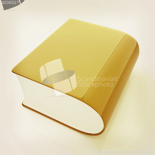 Image of Glossy Book Icon isolated on a white background . 3D illustratio