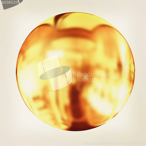 Image of Gold Ball 3d render . 3D illustration. Vintage style.