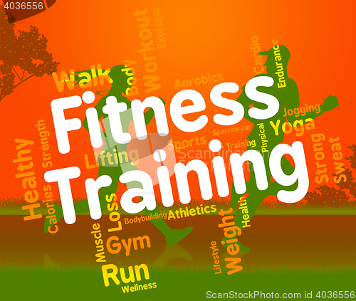 Image of Fitness Training Shows Physical Activity And Exercising