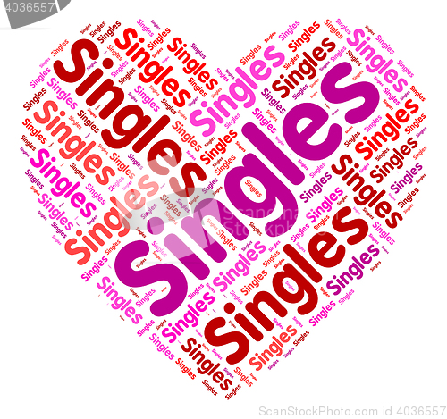 Image of Singles Heart Represents Dating Meeting And Relationships
