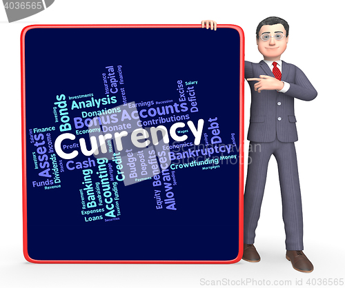 Image of Currency Word Represents Worldwide Trading And Coin