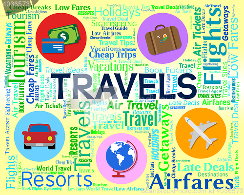 Image of Travels Word Shows Vacationing Journeys And Touring