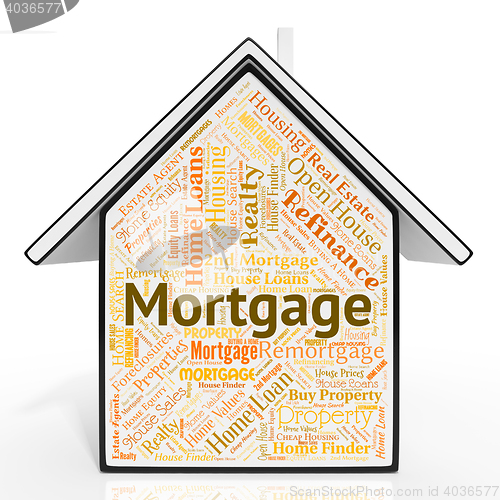 Image of Mortgage House Indicates Real Estate And Borrowing