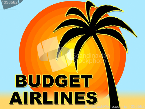 Image of Budget Airlines Indicates Cut Price And Bargain