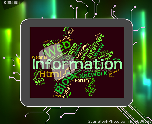 Image of Information Word Indicates Knowledge Help And Wordcloud