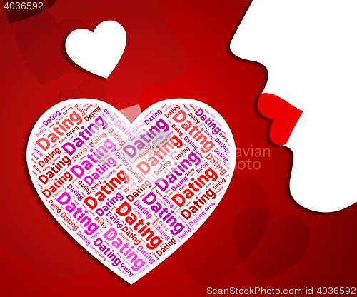 Image of Dating Heart Indicates Hearts Relationship And Loved