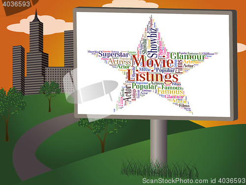 Image of Movie Listings Indicates Watch Movies And Cinema