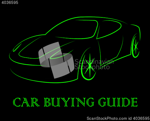 Image of Car Buying Guide Indicates Vehicles Purchasing And Info