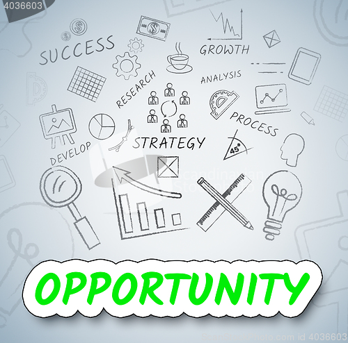 Image of Opportunity Ideas Shows Planning Possibility And Choose