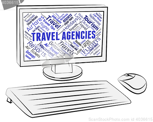 Image of Travel Agencies Indicates Holiday Trips And Tours