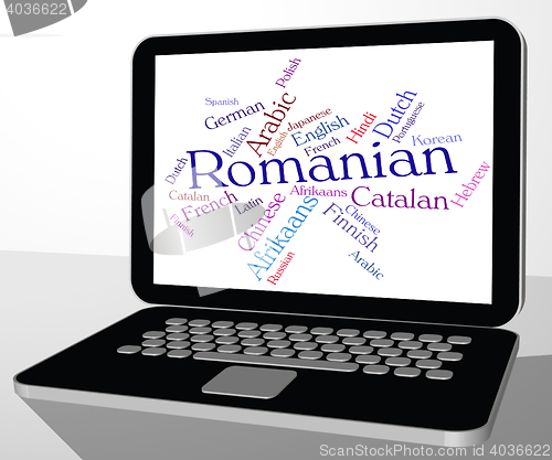 Image of Romanian Language Indicates Text Wordcloud And Communication