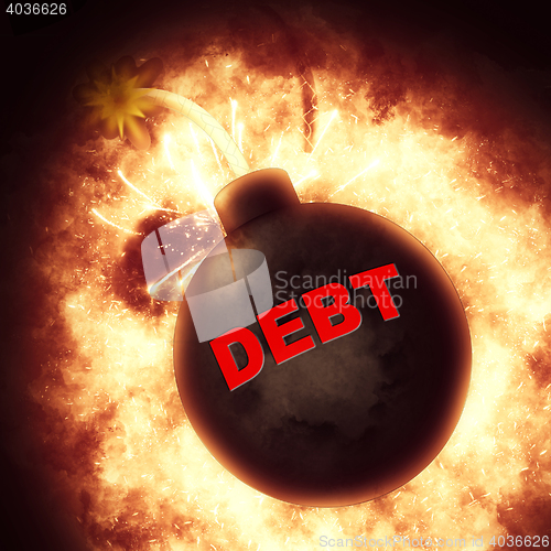 Image of Debt Bomb Represents Financial Obligation And Bankruptcy