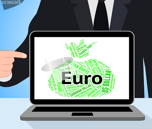 Image of Euro Currency Shows Forex Trading And Coin