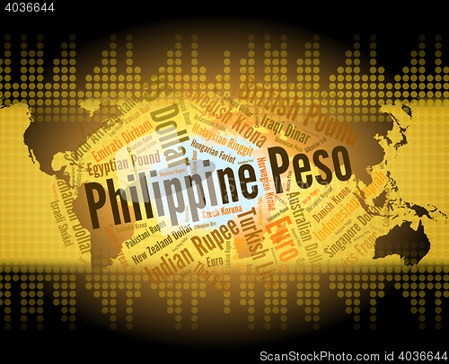 Image of Philippine Peso Means Exchange Rate And Banknote