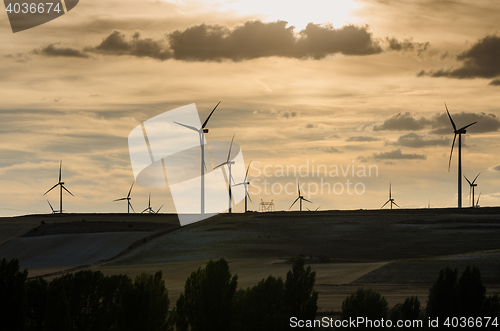 Image of Wind power turbines