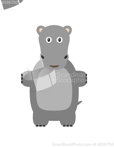 Image of Funny hippopotamus character