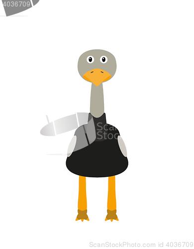 Image of Funny ostrich character