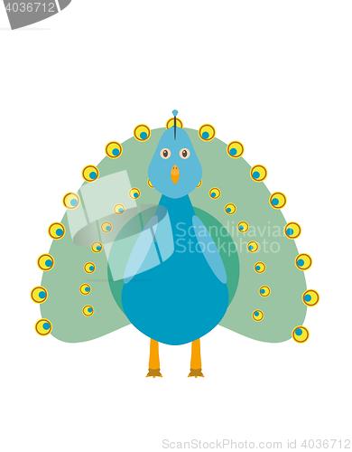 Image of Funny peacock character