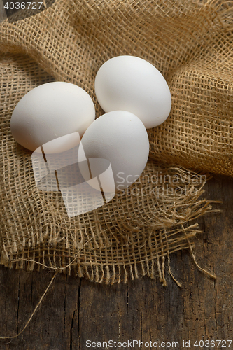 Image of Healthy white farm fresh eggs 