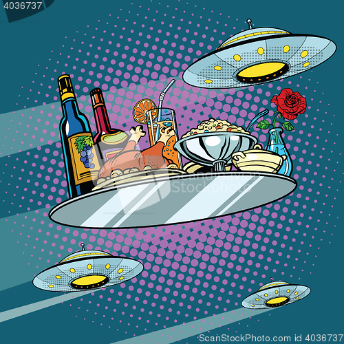 Image of Flying a dinner tray and UFO