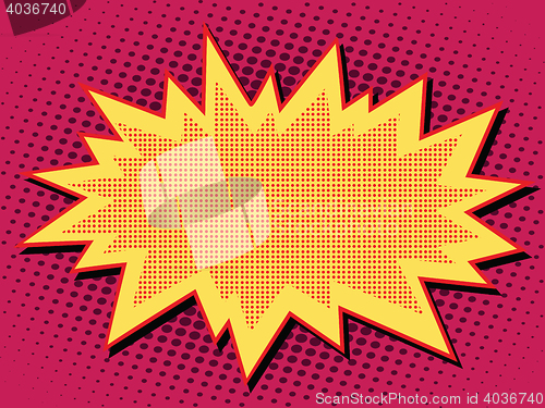 Image of Comic book cloud explosion pop art illustration